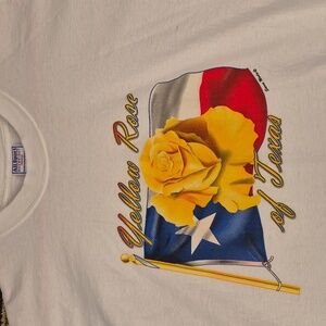 YELLOW ROSE Austin TX Gentlemen's Club White Yellow All Sport Large Mens T Shirt